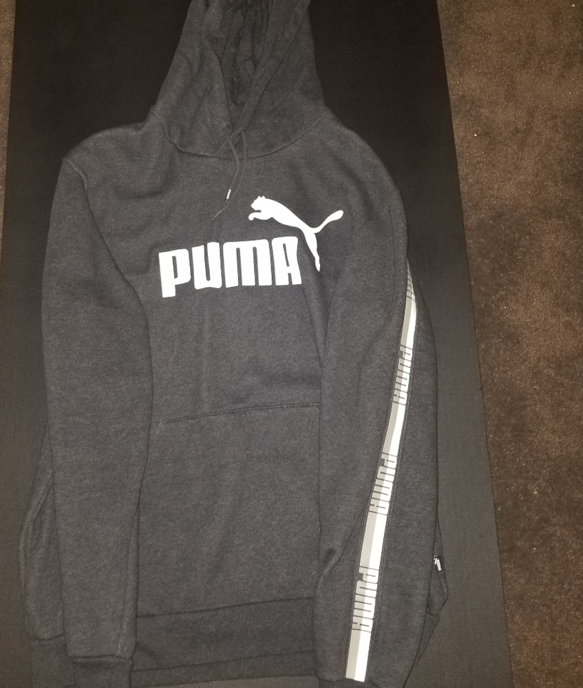 PUMA grey gray medium hoodie